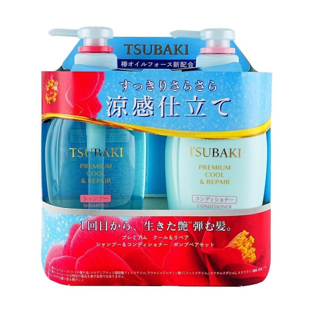 Tsubaki Premium Cool & Repair Shampoo & Conditioner Set 450ml Shiseido Japan